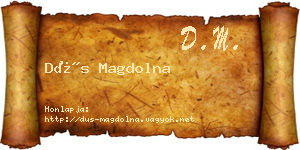 Dús Magdolna névjegykártya